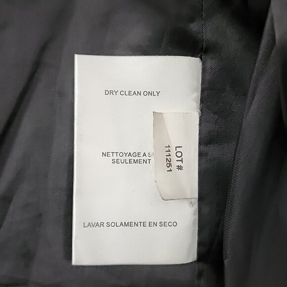 MICHAEL Kors Women's Black Double Breasted Wool Pea Coat Ribbed Collar Size 4 - Picture 7 of 11